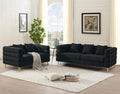 2-Piece Cloud Sofa Set – Teddy Bouclé with Gold Legs